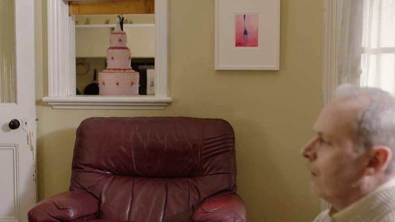 Backdrop from Ruby and Tom Take a Cake to a Wedding