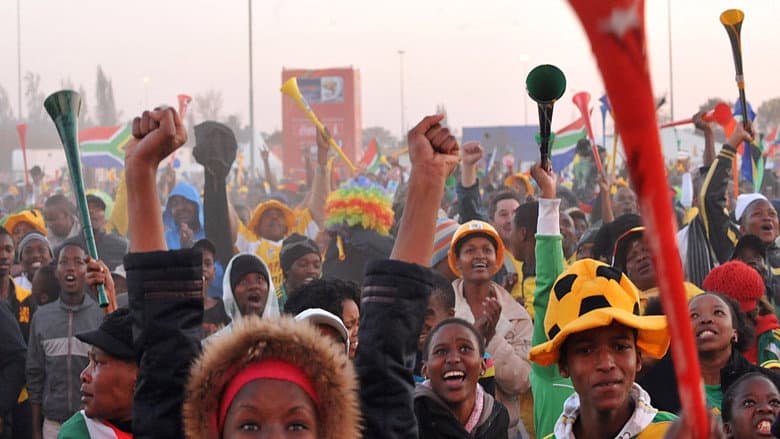 Backdrop from Mandela's World Cup