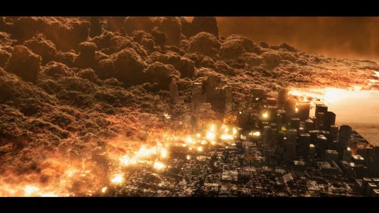 Backdrop from Solar Flare