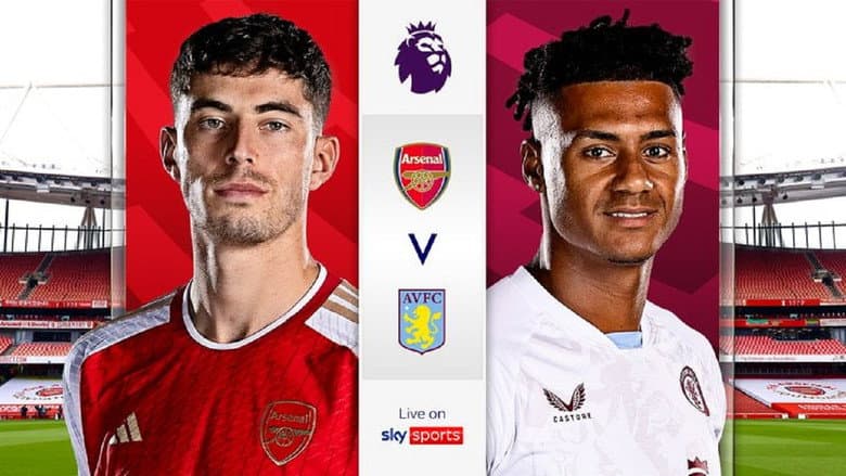 Backdrop from Arsenal vs Aston villa