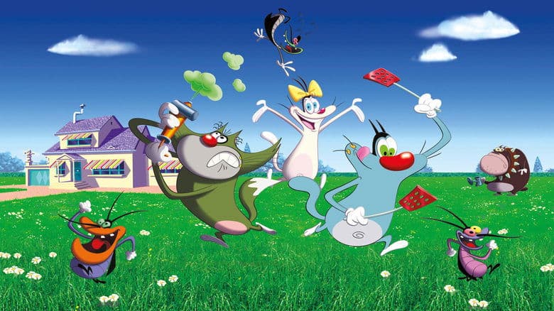 Backdrop from Oggy and the Cockroaches