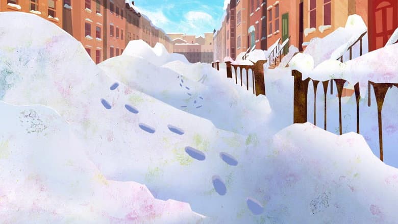 Backdrop from The Snowy Day
