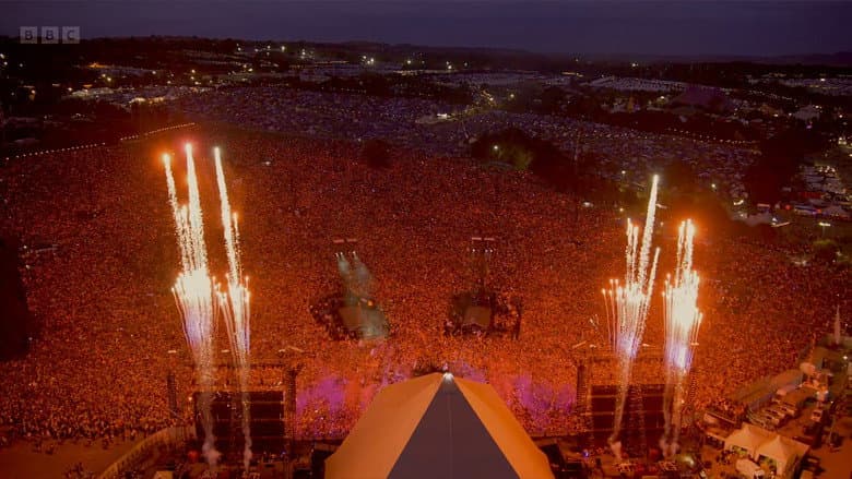 Backdrop from Glastonbury 2024