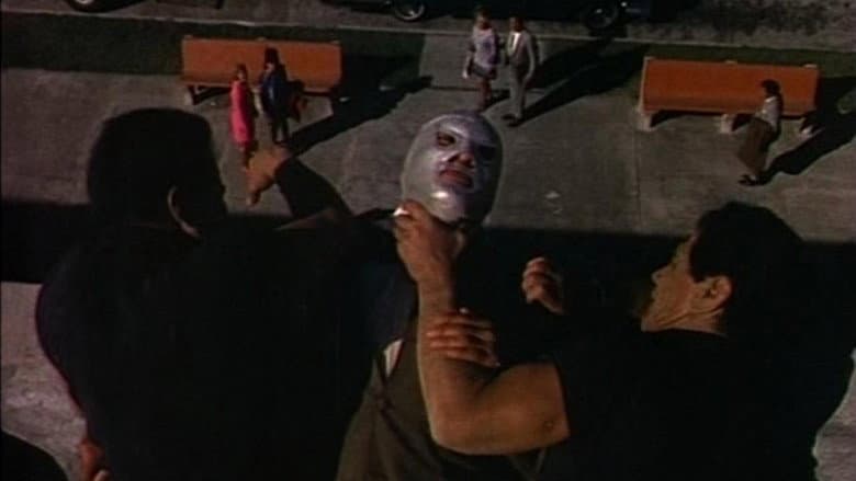 Backdrop from Santo and Blue Demon Against the Monsters
