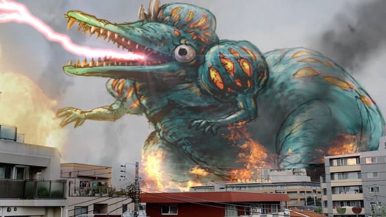 Backdrop from Tetsudon: the kaiju dream match
