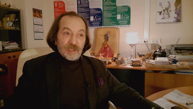 Backdrop from DIALOGUES AT THE FACTORY. The 3rd meeting. Sergey Oskolkov