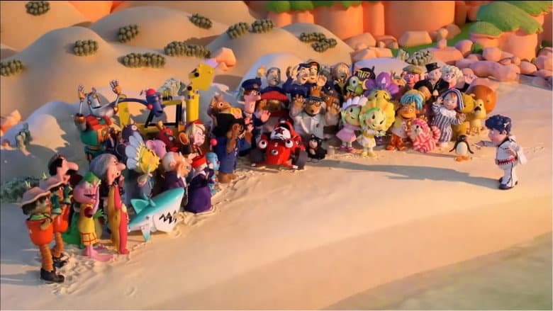 Backdrop from Peter Kay's Animated All Star Band: The Official BBC Children in Need Medley