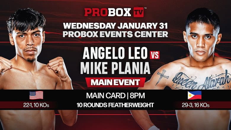 Backdrop from Angelo Leo vs. Mike Plania