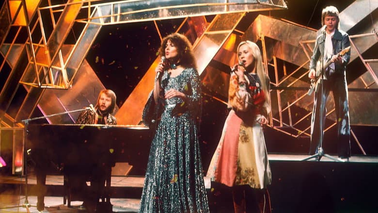 Backdrop from ABBA at the BBC