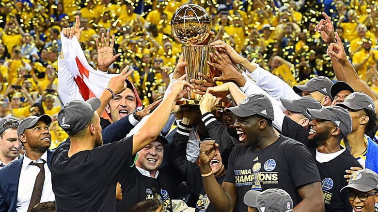 Backdrop from 2017 NBA Champions: Golden State Warriors