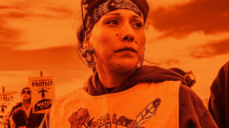 Backdrop from Awake, a Dream from Standing Rock