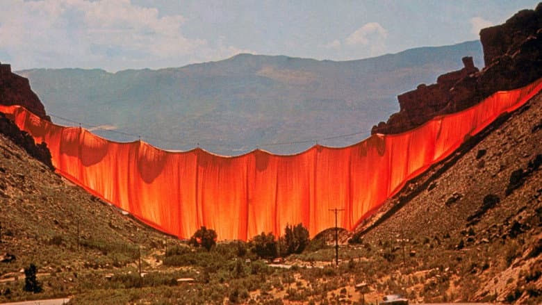 Backdrop from Christo's Valley Curtain