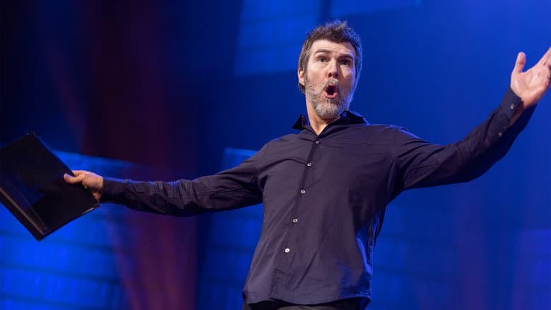 Backdrop from Rhod Gilbert: The Book of John