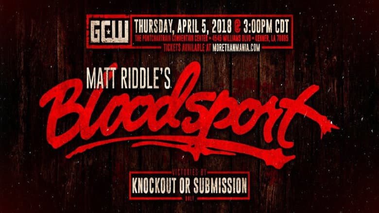 Backdrop from GCW Matt Riddle's Bloodsport
