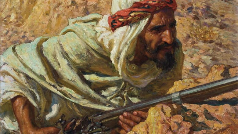 Backdrop from Hadj Nasreddine Dinet
