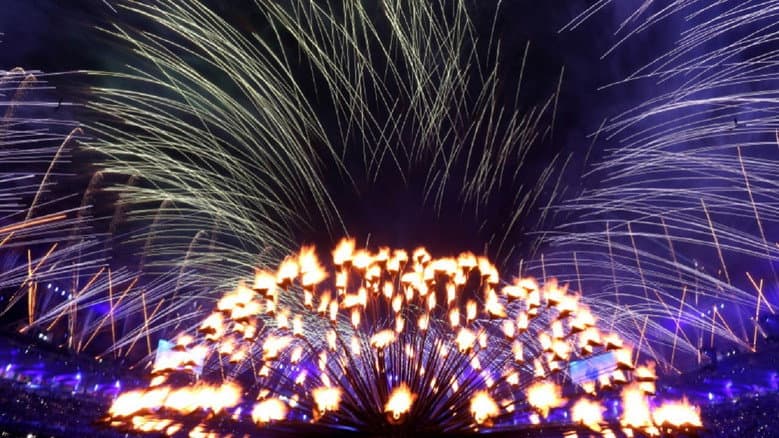 Backdrop from London 2012 Olympic Closing Ceremony: A Symphony of British Music