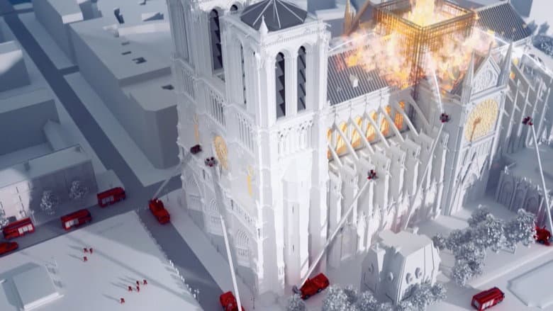 Backdrop from Notre-Dame: Race Against the Inferno