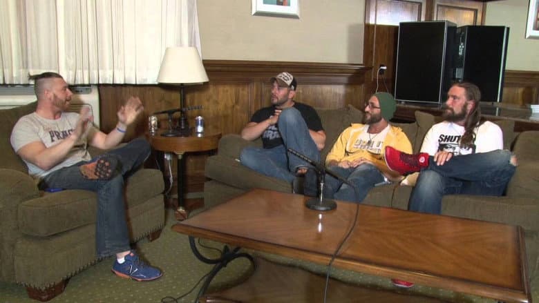 Backdrop from Developmentally Speaking With Colt Cabana, Tommaso Ciampa & Chris Hero