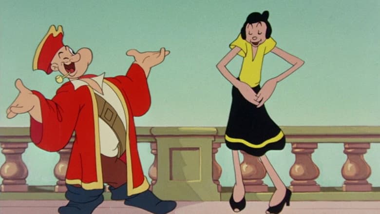 Backdrop from Popeye and the Pirates