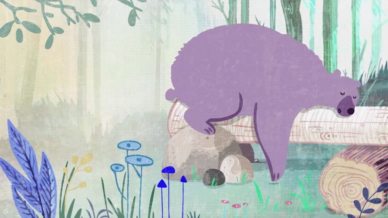 Backdrop from The bear who swallowed a fly