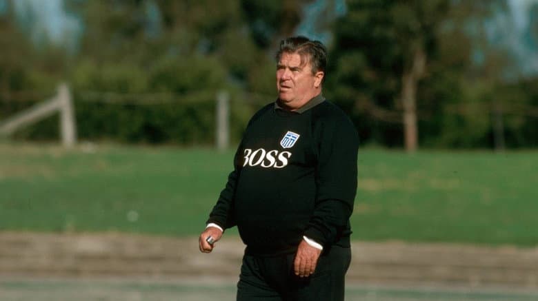 Backdrop from Ange & the Boss: Puskas in Australia