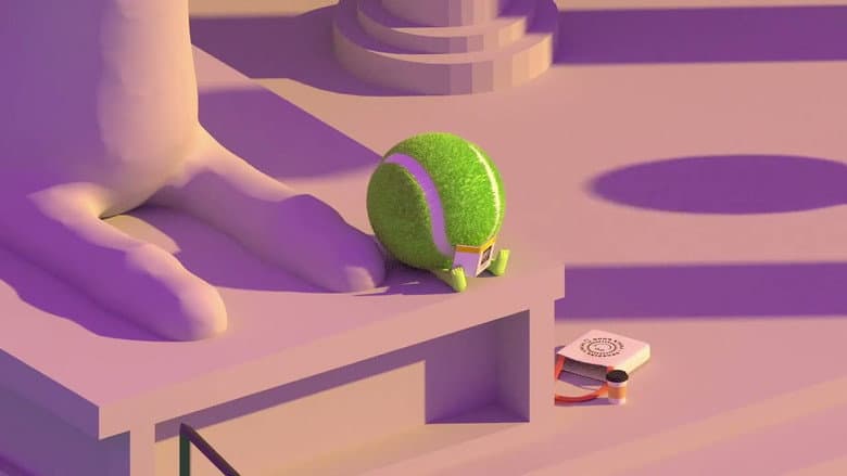 Backdrop from Tennis Ball on His Day Off