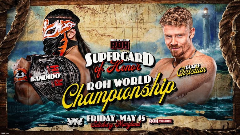 Backdrop from ROH Supercard of Honor 2026