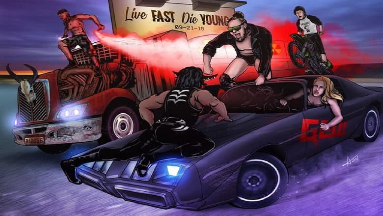 Backdrop from GCW Live Fast Die Young