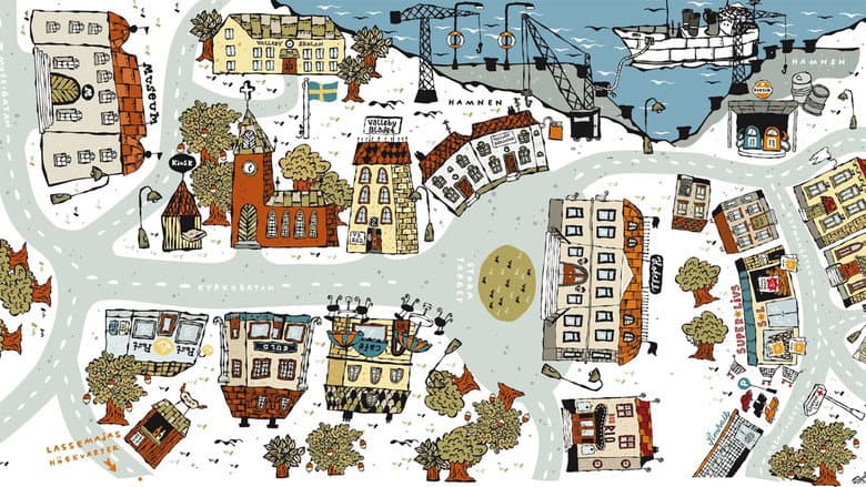 Backdrop from LasseMajas Detektivbyrå