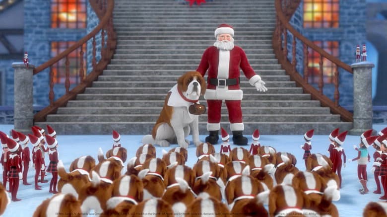 Backdrop from Elf Pets: Santa's St. Bernards Save Christmas