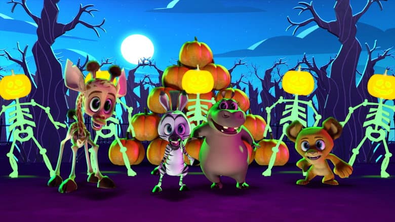 Backdrop from Madagascar: A Little Wild - A Fang-Tastic Halloween