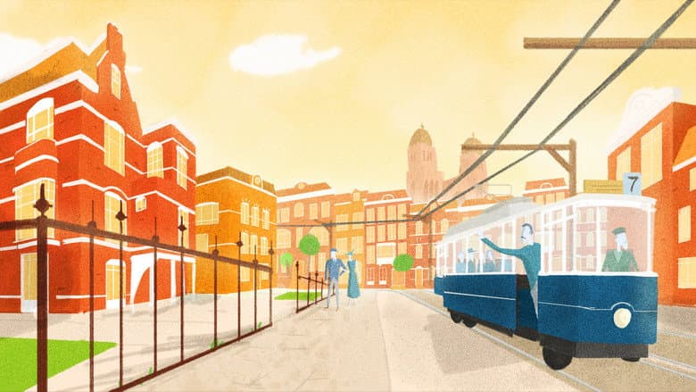 Backdrop from Tram