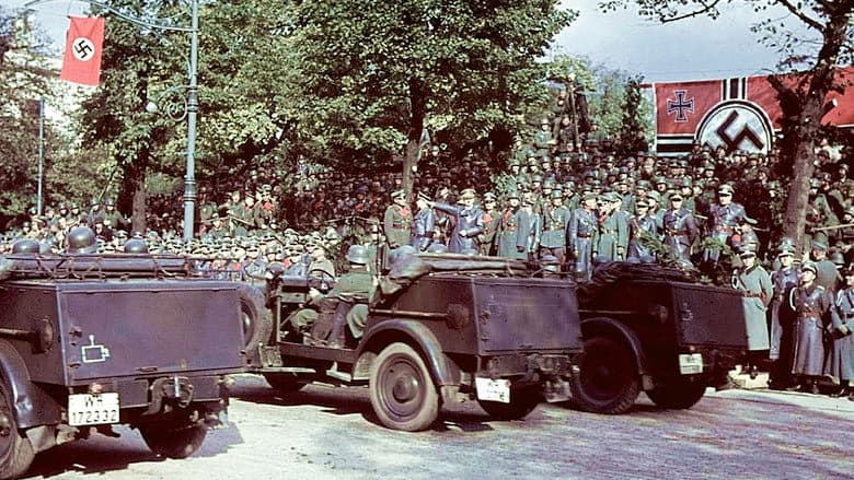 Backdrop from World War II in Colour