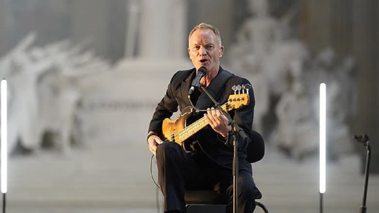 Backdrop from Sting at the Pantheon in Paris - 50 Years of FIP Radio