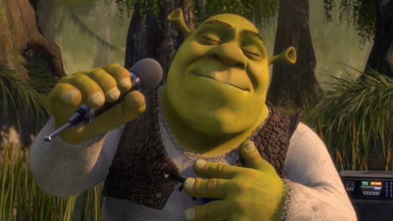 Backdrop from Shrek in the Swamp Karaoke Dance Party