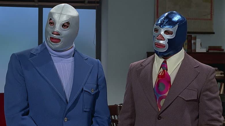 Backdrop from Santo and Blue Demon vs. Dr. Frankenstein