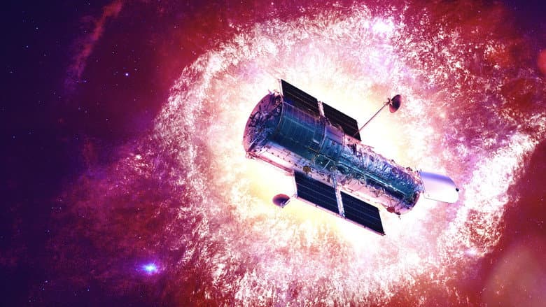 Backdrop from Hubble's Cosmic Journey
