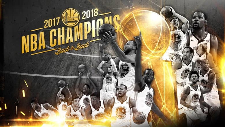 Backdrop from 2018 NBA Champions: Golden State Warriors