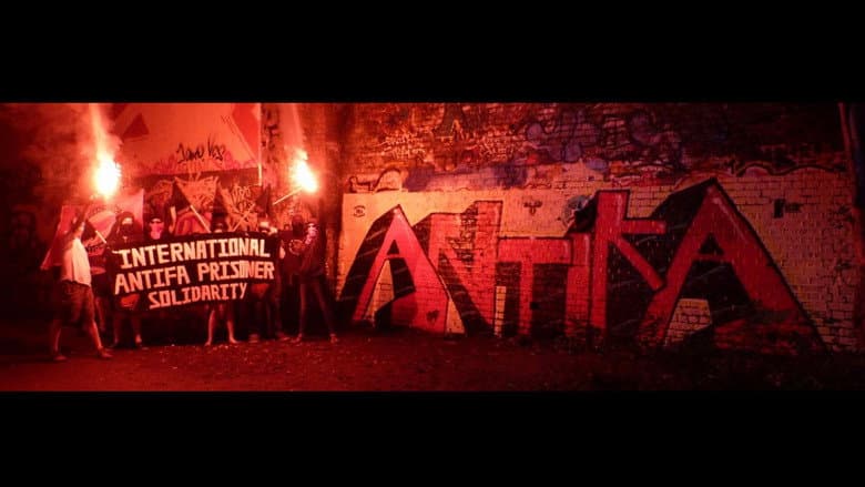 Backdrop from Antifa:  Rise of the Black Flags