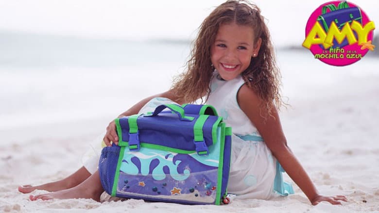 Backdrop from Amy, la niña de la mochila azul