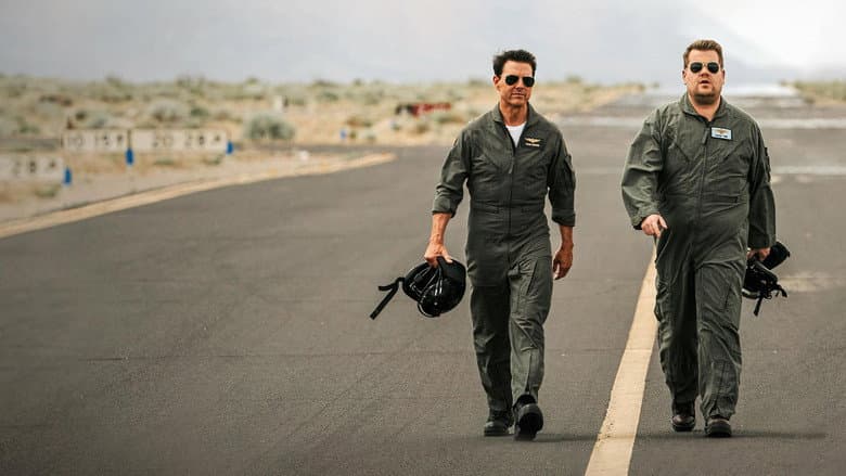 Backdrop from James Corden's Top Gun Training with Tom Cruise
