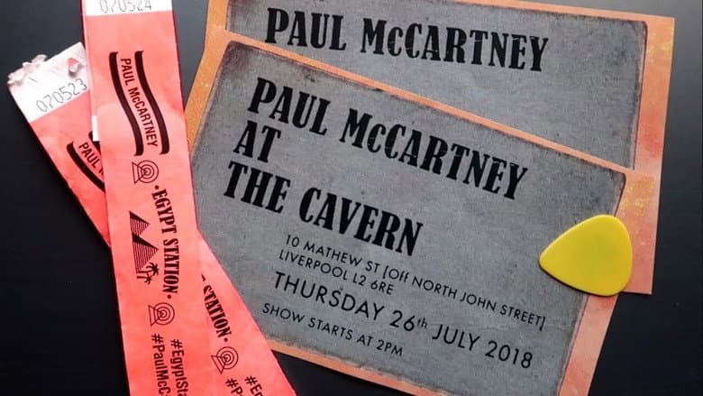 Backdrop from Paul McCartney Live at the Cavern Club
