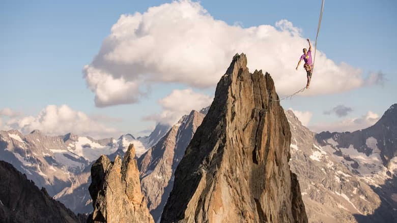 Backdrop from Dibona, The Alpine highline project