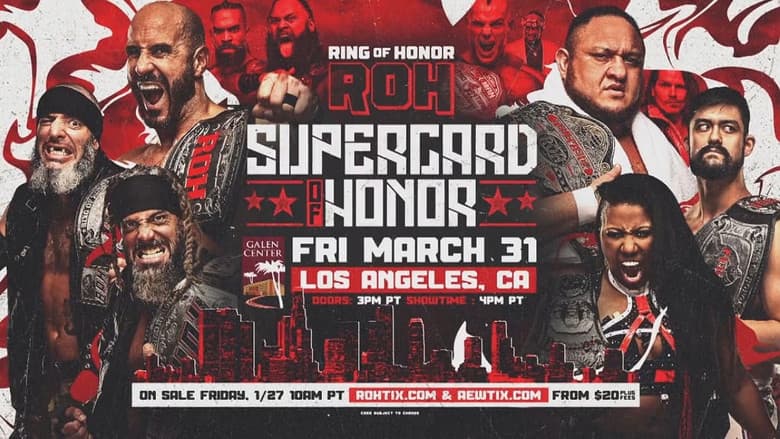 Backdrop from ROH: Supercard of Honor 2023
