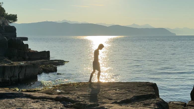 Backdrop from Summer on a solitary beach