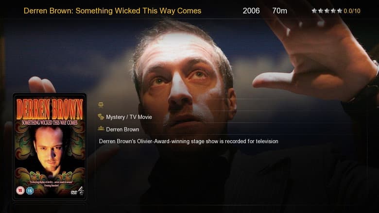 Backdrop from Derren Brown: Something Wicked This Way Comes