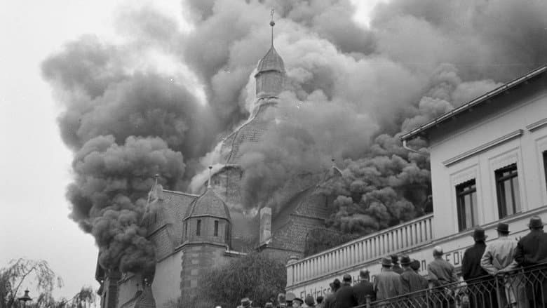 Backdrop from Kristallnacht, the November pogroms