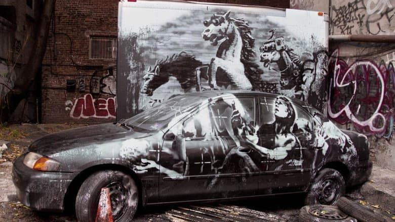 Backdrop from Banksy Does New York