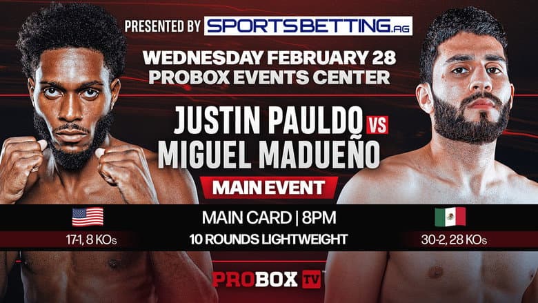 Backdrop from Justin Pauldo vs. Miguel Madueno