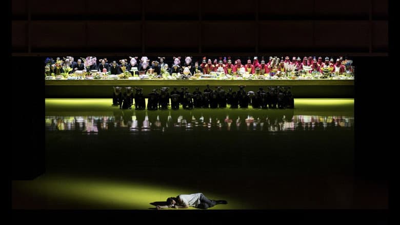 Backdrop from Mussorgsky: Sorochintsy Fair (Komische Oper Berlin)